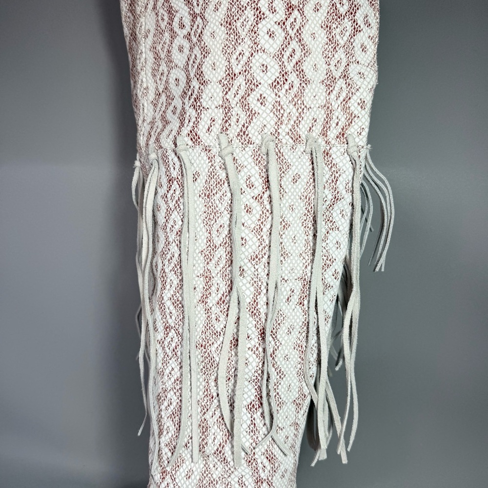 Dingo Kitty Kat Snake Print Fringe Tall Western Leather Boots like new - Picture 3 of 15